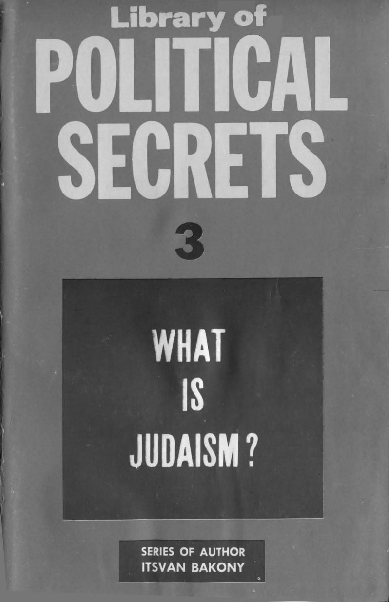 1969 - What Is Judaism - Itsvan Bakony Cover